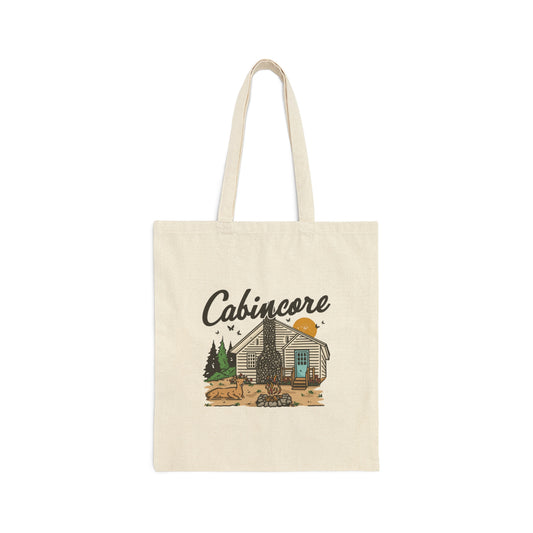 Cabincore Cotton Canvas Tote Bag